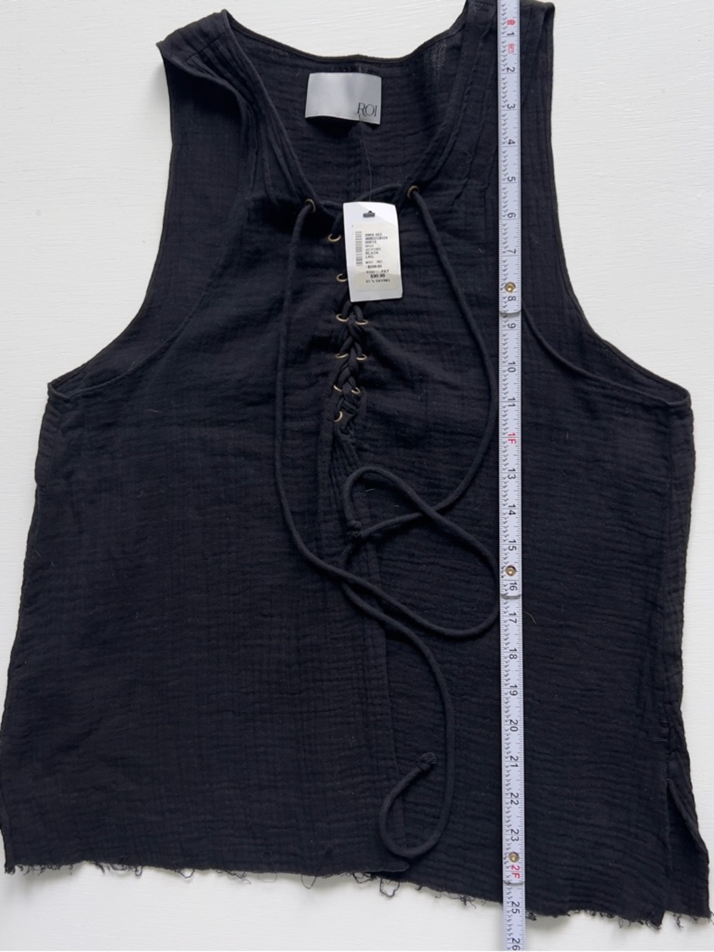 ROI women’s black sleeveless top - Picture 5 of 6